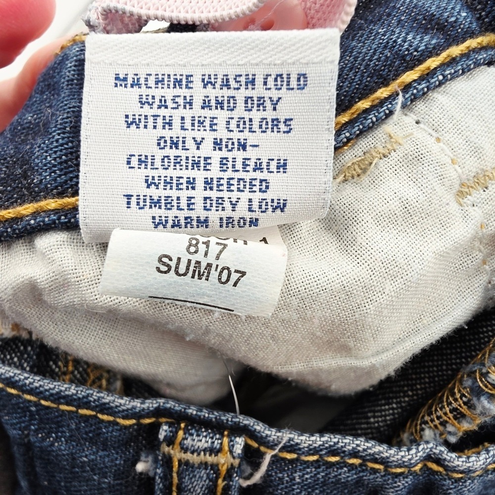 Old Navy Girls‎ Skirt  Blue Denim Camo Ruffle Mini Adjustable Waist Size 3T Y2K - Picture 5 of 6